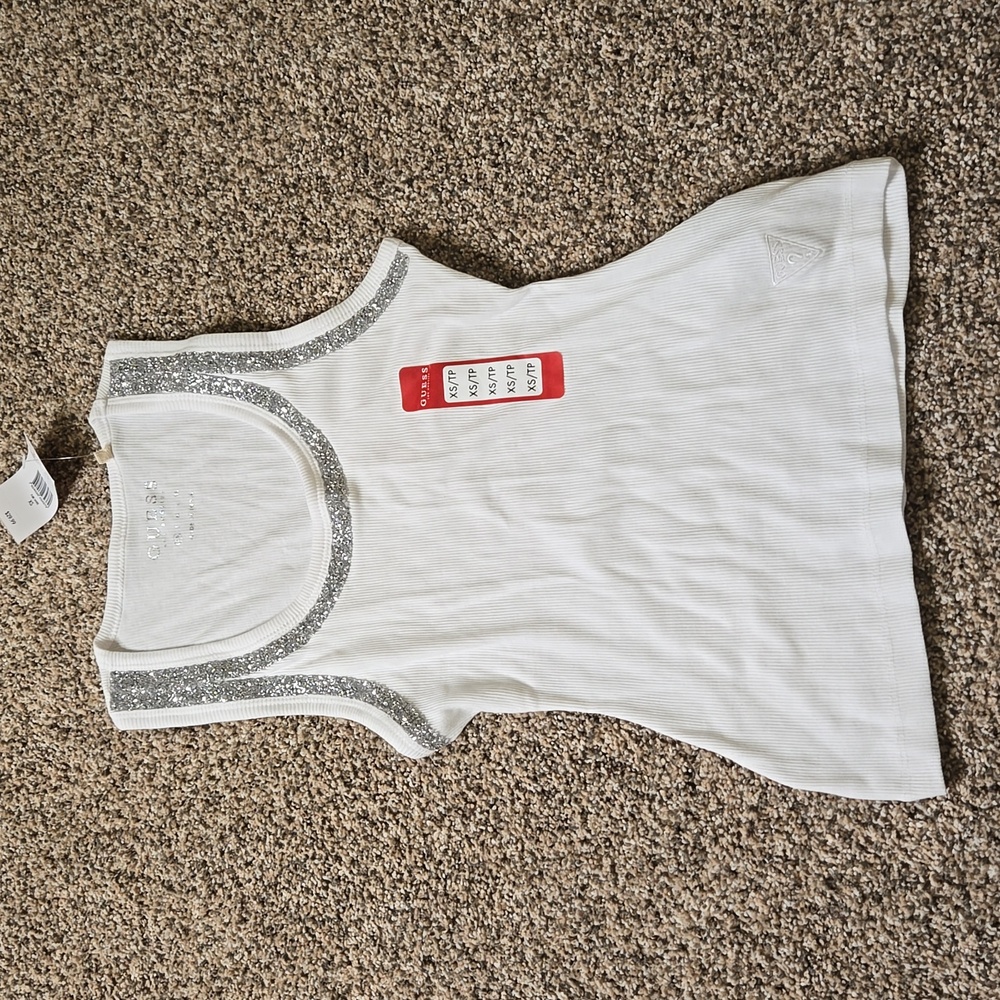 Guess Cute White Tank Top